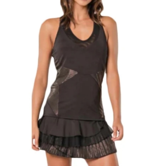 Lucky In Love Core V Neck Tank - Ocean | Tennis Shop